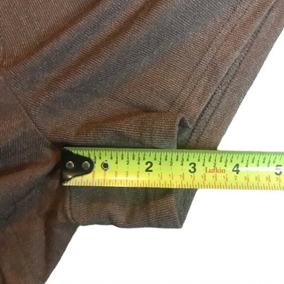 Anthropologie Dolan Two Piece Crop Top Shorts Set L NWOT Brown Shimmer Lounge - Picture 12 of 12